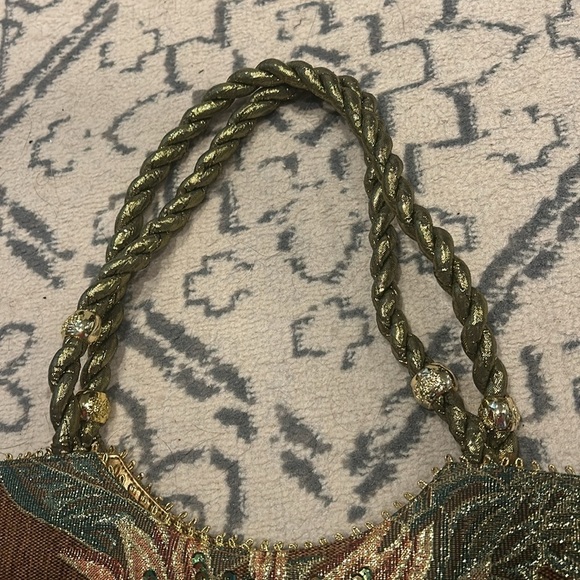 Vintage Bling Sequin Pineapple Sunflower Purse - Picture 4 of 6